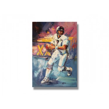 ภาพเขียนสีน้ำมันนักอเมริกันฟุตบอล ขนาด 24x36 นิ้ว