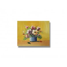 ภาพเขียนสีน้ำมัน แจกันดอกไม้ ขนาด 8x10 นิ้ว ภาพเขียนสีน้ำมัน แจกันดอกไม้ ขนาด 8x10 นิ้ว