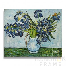 ภาพวาดสีน้ำมันรูปสไตล์แวนโก๊ะ  ดอกไม้ ขนาดภาพ 20x24 นิ้ว