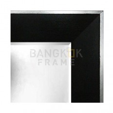 กรอบกระจกเงา-สีดำขอบเงินขนาดกรอบกว้าง 2.5 นิ้ว