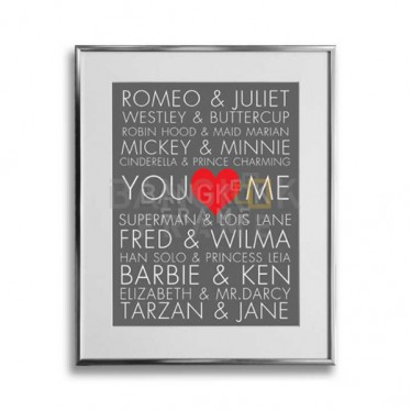 กรอบรูปอลูมิเนียมสีเงิน-ความรัก-คู่รัก-วาเลนไทน์