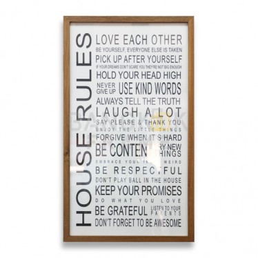 กฎของบ้าน-กรอบรูปไม้สัก