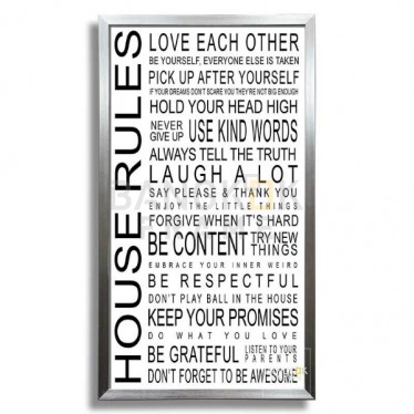 กรอบพลาสติกสีเงินภาพคำคม-เฮ้าส์รูล กรอบพลาสติกสีเงินภาพคำคม-เฮ้าส์รูล