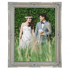 กรอบหลุยส์-กรอบรูปแต่งงานหลุยส์ไม้จริงสีมุกขอบเงิน-อัดรูป-เคลือบรูป