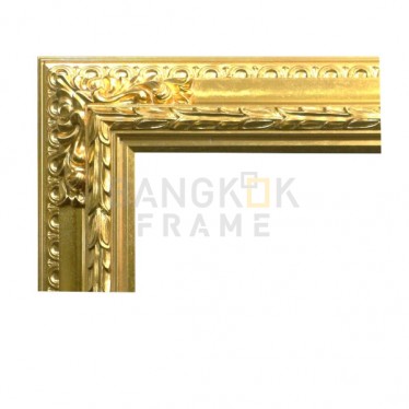 กรอบหลุย์ไม้จริง-สีทองวาว หน้าไม้กว้าง 7.4 นิ้ว 
