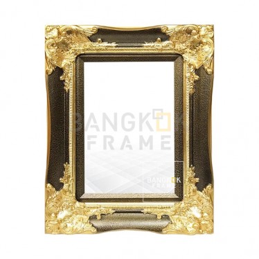 กรอบหลุยส์-กรอบหลุยส์สีแตก-หลุยส์สำเร็จรูปไม้จริง-สีดำ-ดำระเบิด-3 นิ้ว (4 ดอก)-โครงเปล่า