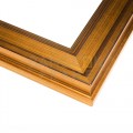 กรอบรูปไม้พลาสติกสีทอง ขนาด 2.125 นิ้ว