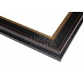 กรอบรูปไม้พลาสติกสีดำ ขนาด 2.125 นิ้ว