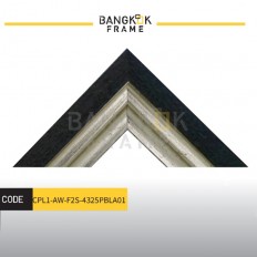 ไม้กรอบรูปพลาสติกสีดำเงิน ขนาด 1.75 นิ้ว 9.5 ฟุต ไม้กรอบรูปพลาสติกสีดำเงิน ขนาด 1.75 นิ้ว 9.5 ฟุต