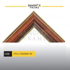 กรอบรูปไม้พลาสติกสีน้ำตาลทอง ขนาด 1.875 นิ้ว (1 นิ้ว 7 หุน)