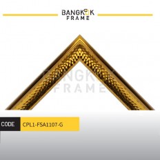 กรอบรูปไม้พลาสติกสีทอง ขนาด 1.2 นิ้ว