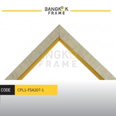 กรอบรูปไม้พลาสติก ขนาด 1 นิ้ว-ฝ้ายแท้สีขาว