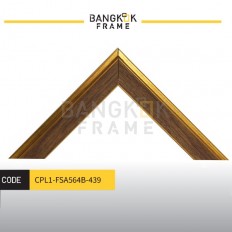 กรอบรูปไม้พลาสติกสีน้ำตาล ขนาด 1 นิ้ว