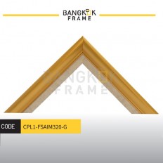 กรอบรูปไม้พลาสติกสีทอง ขนาด 1.375 นิ้ว