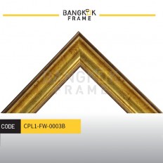 กรอบรูป-ไม้พลาสติกสีทอง ขนาด 1.375 นิ้ว