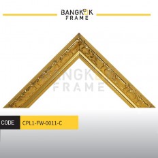 กรอบรูป-ไม้พลาสติกสีทอง ขนาด 1.125 นิ้ว