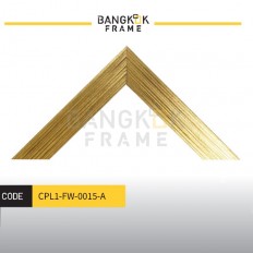 กรอบรูป-ไม้พลาสติกสีทอง ขนาด 1 นิ้ว