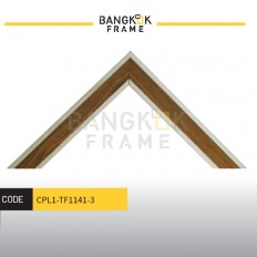 กรอบรูปไม้พลาสติกสีน้ำตาล ขนาด 1 นิ้ว