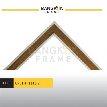 กรอบรูปไม้พลาสติกสีน้ำตาล ขนาด 1 นิ้ว