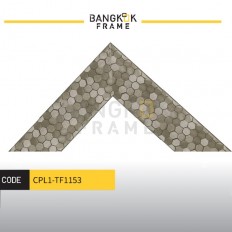 กรอบรูปไม้พลาสติกสีเงิน ขนาด 1.75 นิ้ว