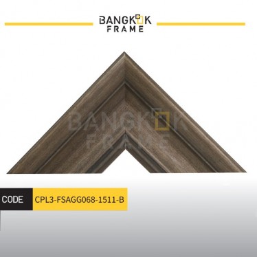 กรอบรูปไม้พลาสติกเทาดำ ขนาด 3.125 นิ้ว