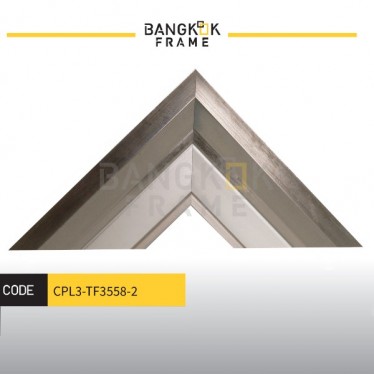 กรอบรูปไม้พลาสติกสีเงิน ขนาด 3 นิ้ว