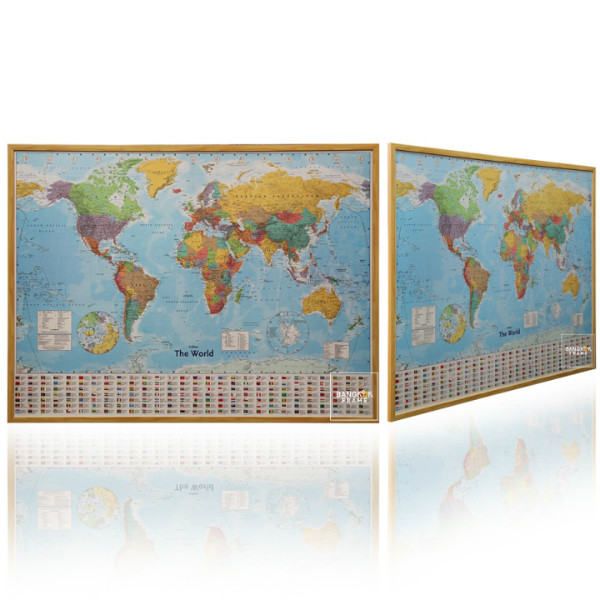 Map-Map in frame-World Map