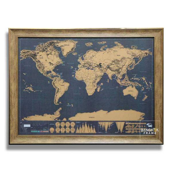 Map-Map in frame-World Map